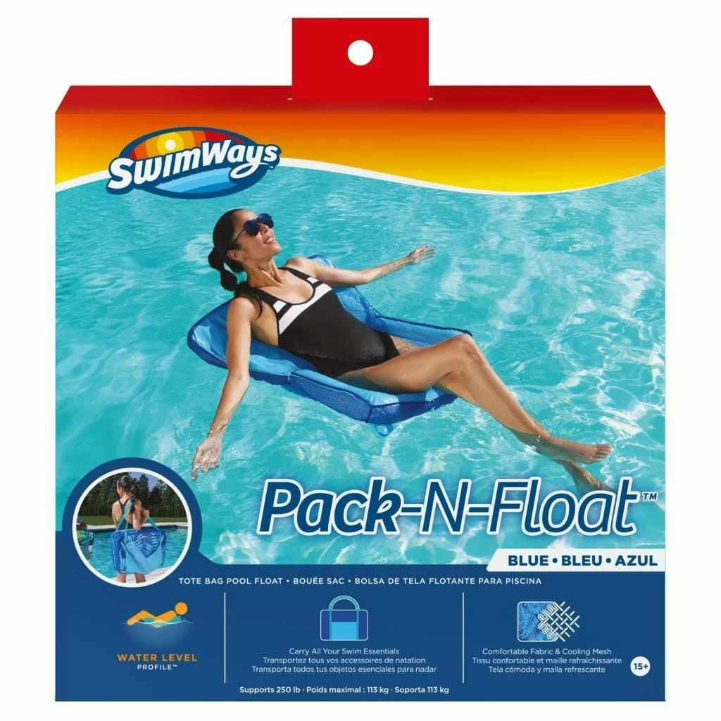 Swimways Pack-N-Float, 2 In 1 Pool Float Lounger And Tote - Assorted Colors 4 Swimways Pack-N-Float, 2 In 1 Pool Float Lounger And Tote - Assorted Colors - Image 2