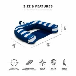 Blue Striped Noodle Sling 2.0 With Handle -swimming pool supplies shop 170644 big joe noodle sling 2.0 with handle details