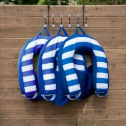 Blue Striped Noodle Sling 2.0 With Handle -swimming pool supplies shop 170644 big joe noodle sling 2.0 with handle lifestyle 2