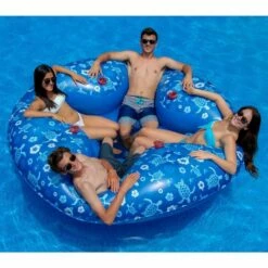 Tropical 4-Person Pool Lounger -swimming pool supplies shop international leisure 4 person pool lounger 3
