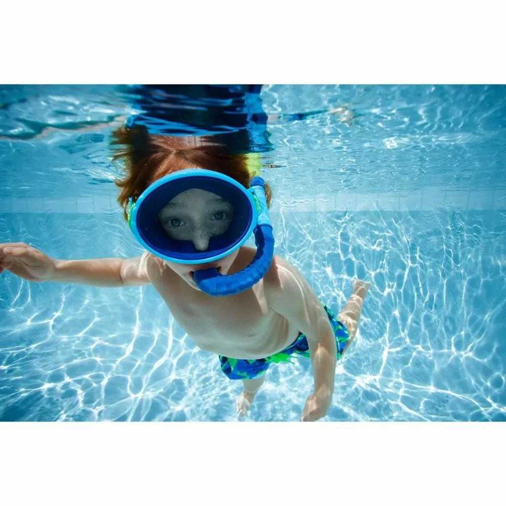 Speedo Kids Lido Mask Snorkel Set - Blue 5 Speedo Kids Lido Mask Snorkel Set - Blue - Image 3